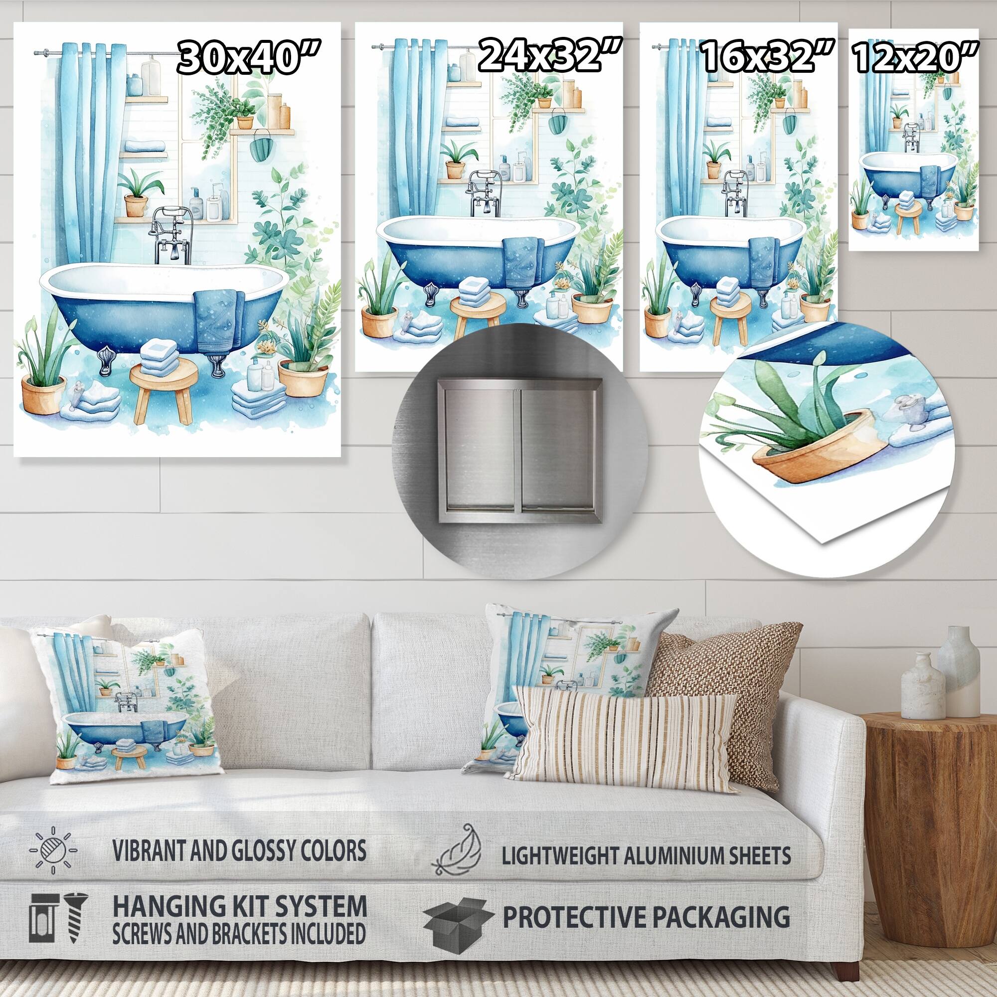 Designart "Natural Bathroom Decor XXXXII" Bathroom Metal Wall Art Bed Bath & Beyond 39420287